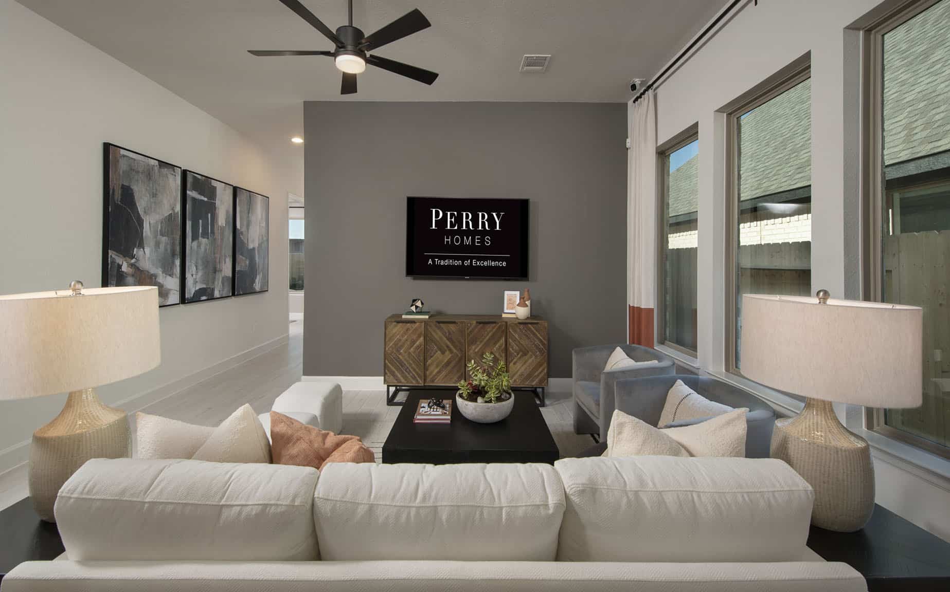 perry homes living room