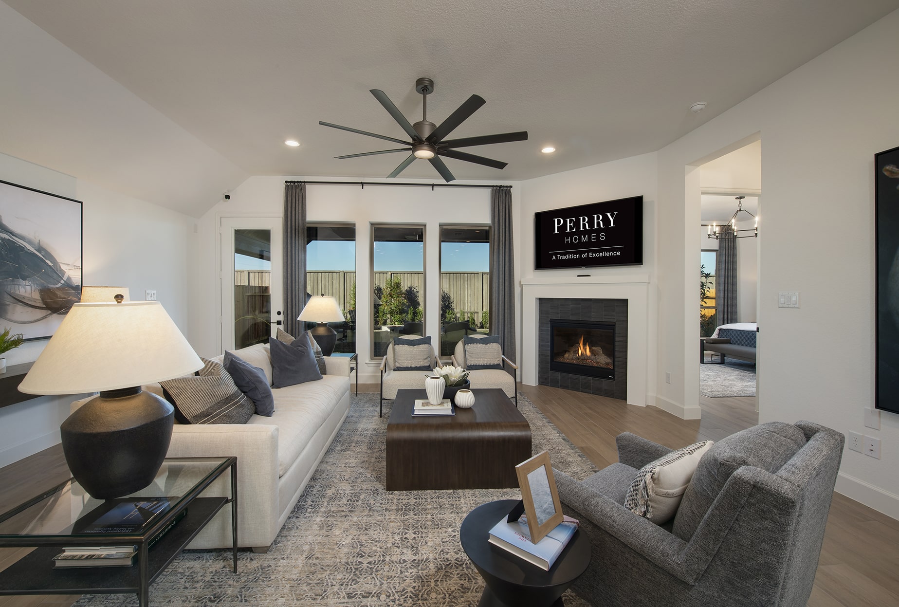 perry homes living room