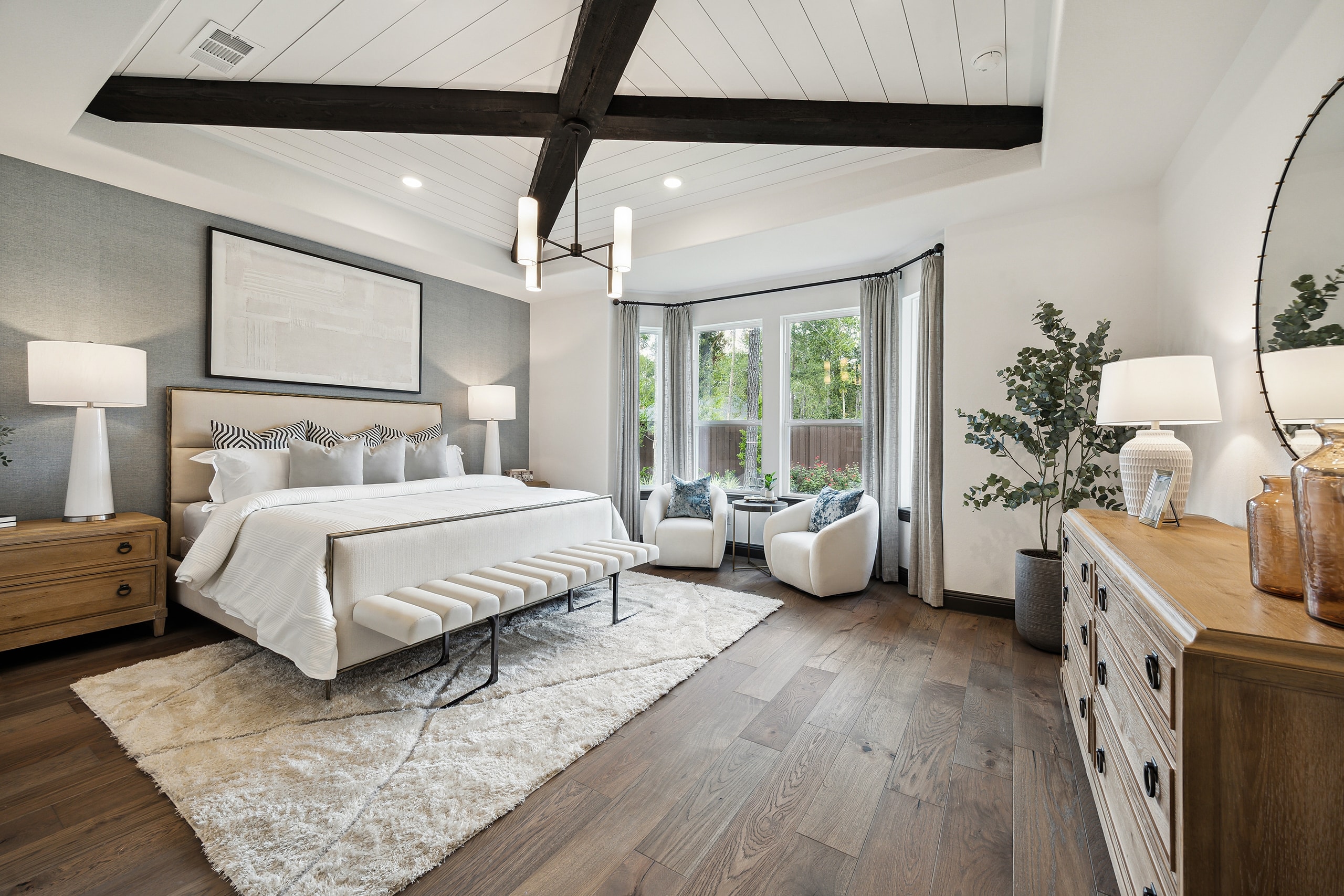 shea model home primary bedroom